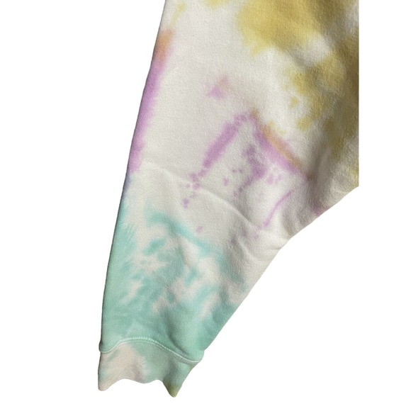 By Samii Ryan Pastel Tie Dye Long Sleeve "Try‎ Again" Hoodie Size M NWT - Picture 5 of 10